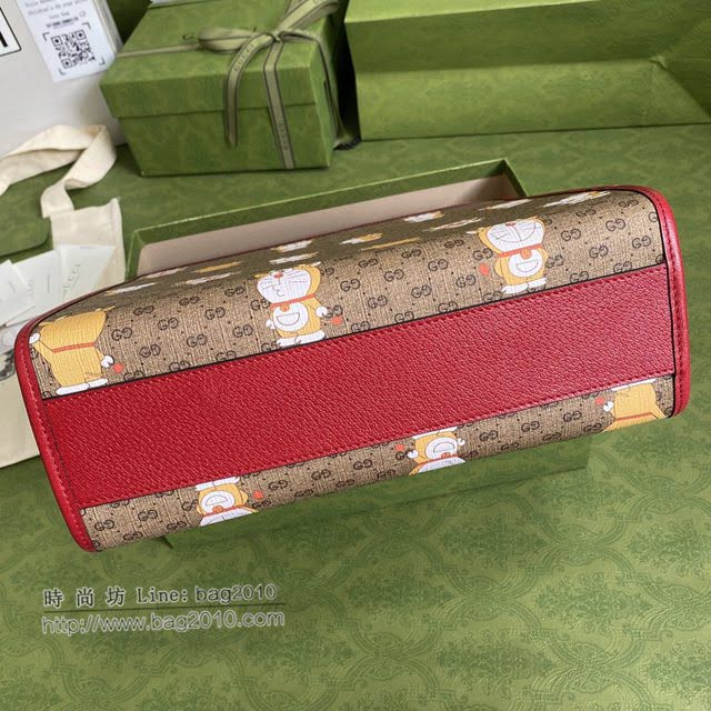 Gucci新款包包 古驰哆啦A梦tote托特包购物袋 605614  gdj1656